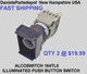 x2 Alcoswitch 164TL Illuminated Push Button ON OFF  ON 5AMP Alco Switch NO-NC