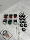 Siemens (2) 3SB3400-1PE, (1) 3SB3400-1PC, (3) 3SB3400-1PB, (9) Indicator Lights