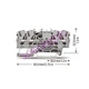 5pcs WAGO 2002-1401 4-Conductor Feedthrough Terminal Block 2,50 mm2 Gray New✦Kd