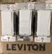 Leviton DSL06 Universal 3-Way Decora Rocker Dimmer Switch White Almond. Set of 3