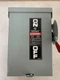 GE TG3221R 30 AMP 240 VOLT SINGLE PHASE OUTDOOR FUSIBLE DISCONNECT..D-2259
