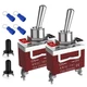 Toggle Switch, Malictele 12V 30A HeavyDuty ON/Off 2Pin SPST Screw ON/OFF-2