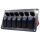 LOKEKE Waterproof 6 Gang Marine Boat ON/Off Rocker Toggle Switch Panel with C...