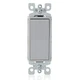 Leviton 5601 2GY 15 Amp Decora Gray Single Pole Quiet Rocker Switch