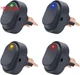 Twidec/4Pcs LED Lighted Rocker Switch Toggle 12V 30A SPST 3 Pin On-Off 4 Colour