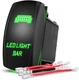 Nilight - Green - LED Light Bar Rocker Switch 5Pin Laser On/Off LED Light 20A/1&lrm;