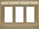 Amerock BP36506 Gold Candler Triple Rocker / Gfi Outlet Wall Plate