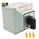 40A Rotary Changeover Switch with Exterior Box, 3 Position 3 Phase 12 Terminals,