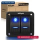 Nilight 90106B 2 Gang Rocker Switch Panel 5 Pin On Off Pre-Wired Rocker Switch A