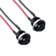DMWD 2pcs 12mm Super Short Metal Momentary Push Raised Head, Black 