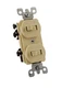 Leviton 5224-2I 120/277 Volt, Duplex Single-Pole Combination Toggle Switch Ivory