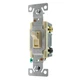 HUBBELL RS315ILCZ LIGHTED TOGGLE SWITCH, 3-WAY, GROUNDING, 15A, 120V, IVORY