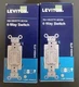 (2) Leviton 4-Way 15 amps Toggle AC Quiet Switches Light Almond 1 pk