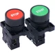 Taiss Momentary Push Button Switch Start/Stop Red Start/Stop, Green, 