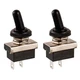 BOJACK Toggle Switch SPST pin 12 VDC 10 A with Waterproof Cap ON-Off 2 Terminal