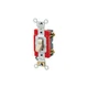 Leviton 1221-2I, 120/277 VAC, 20 A, Ivory, Toggle, 1-Pole, AC Quiet Switch, 1 pc