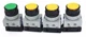 LOT OF 4 IDEC ABWN5X MOMENTARY PUSHBUTTONS W/ HW-C10 CONTACT BLOCKS