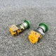 Lot of 2 - EAO 704.075.2 with 704.901.1 Green Pushbutton Stop Switch Used