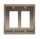Amerock | Wall Plate | Satin Nickel | 2 Rocker Switch Plate Cover | Mulholland