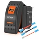Momentary Horn Rocker Switch Waterproof 12V/20A 24V/10A 5Pin SPST Mom (ON)-Of...