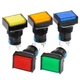 Baomain 5-Pack 16mm (5/8") 12V DC Latching Red, Yellow, Orange, Blue, Green 