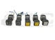 LOT OF 5 FUJI AH165-SF PUSH BUTTON, (2) BLACK, (2) YELLOW, (1) WHITE