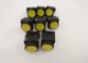 *Lot of 8* Siemens 3SB3400-0B Contactor Block w/ Yellow Pushbutton