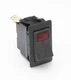 Cole Hersee 58328-04 Black SPST On-Off Rocker Switch with Red Lens
