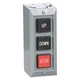 SQUARE D 9001BG305 ControlStation,Feed-Thru,3Buttons,Blk/Rd 2EK24