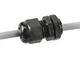 5PC HEYCO 3219 Liquidtight Cordgrip, PG16, Range 0.230-0.546 in, Nylon, Bla