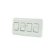 JR Products 12331 White Quad RV Rocker Switch Assembly with Bezel