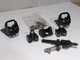 Lot of Banner sensors: OTBVP6QD x 2, OTBVR81QD, OTBVN6QD with accessories shown