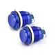 APIELE 19MM Momentary Push Button Switch 5A Aluminium Alloy Shell 12V Blue 