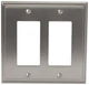 Amerock 1906963 Nickel Mulholland Double Rocker Switch Plate
