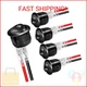 Twidec/5Pcs 12V Round Rocker Switch AC 6A/250V 10A/125V SPST 2 Pin 2 Position On