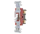BRYANT Wall Switch,20A,White,1-Pole Type,Toggle, 4901BW, White