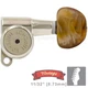 NEW Hipshot VINTAGE 6-in-Line Stag Locking Tuners HMMA Buttons 21/64" ID, NICKEL