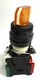 SQUARE D ORANGE 2-POSITION SELECTOR SWITCH 28MM WITH 9001 DA11 CONTACT BLOCK