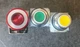 Lot of (3) Square D 9001K 30mm Push Buttons w/ 9001KA1 Series K Blocks &ndash; Tested