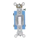 LEVITON 1203-LHW TOGGLE SWITCH, 3-WAY, LIGHTED HANDLE, 15A, 120V, WHITE