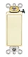 Leviton 20 amps Rocker Grounding Switch Ivory