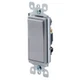 2PC Leviton 5601-2GY Single-Pole Decora Switch, 15A, 120/277V, Gray, Reside