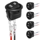 XINYIELE 12 Volt Round Rocker Switch,On Off Rocker DC Switch,Round Toggle Swi...