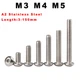 M3 M4 M5 Button Head Screws Hexagon Allen Socket Bolts A2 Stainless Steel