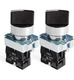 APIELE (Pack of 2) 22mm 2 Position Selector Switch Momentary1NO XB2-10X/22 (2...