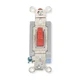 HUBBELL HBL1201R Wall Switch,Red,15A;Back;Side,SnglPole 4D264