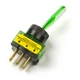 GROTE 82-1907 - 3 Blade Toggle Switch, Green, On/Off, Illuminated, 20 amp
