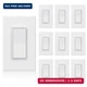ELEGRP Matte White 3 Way Decorative Light Switch with Plate, 15 Amp, 120-277 Vol