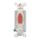 Hubbell Wiring Device-Kellems Hbl1201r Wall Swtch, 1-Pole, 120/277V, 15A, Red,