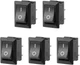 Uxcell 5PCS KCD11 AC 125V/6A 250V/3A SPST 2 Terminal 2 Position On/Off Boat Rock